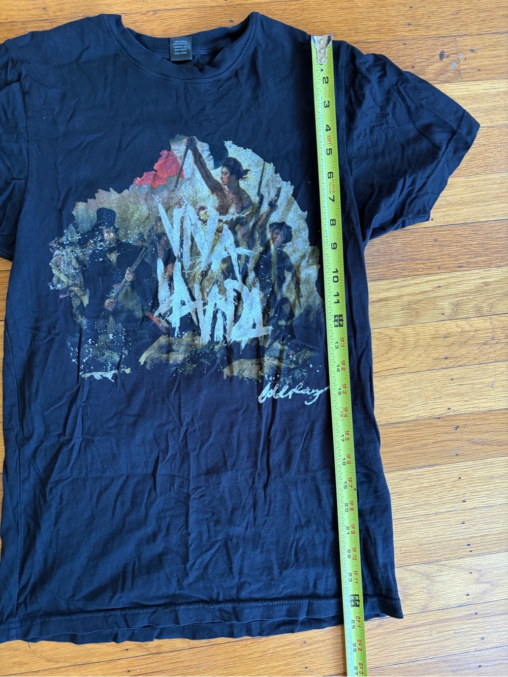 Vintage Coldplay 2008 Viva La Vida Tour Concert Tee Revolutionary Print Size S - Picture 9 of 11